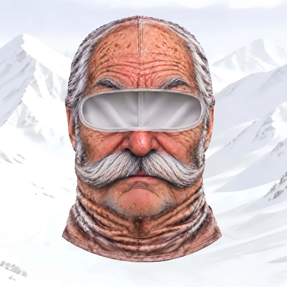 Realistic Old Man Ski Mask