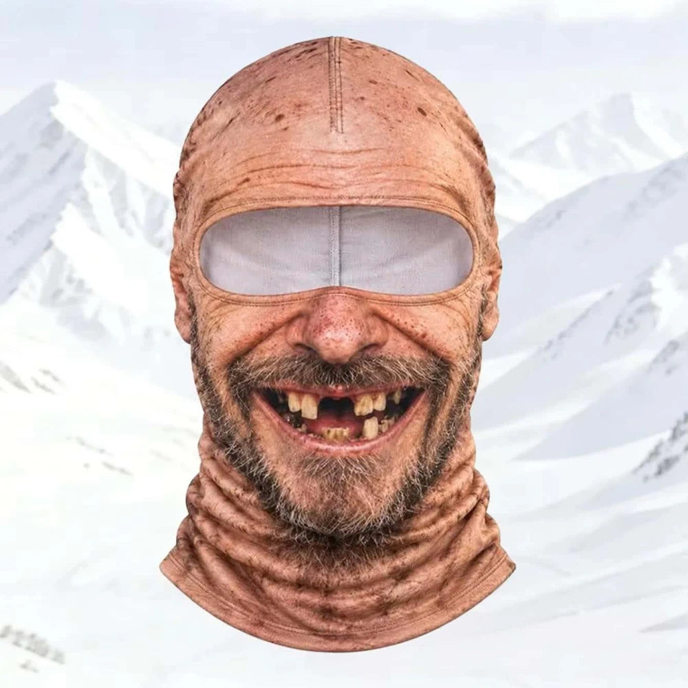 Realistic Old Man Ski Mask