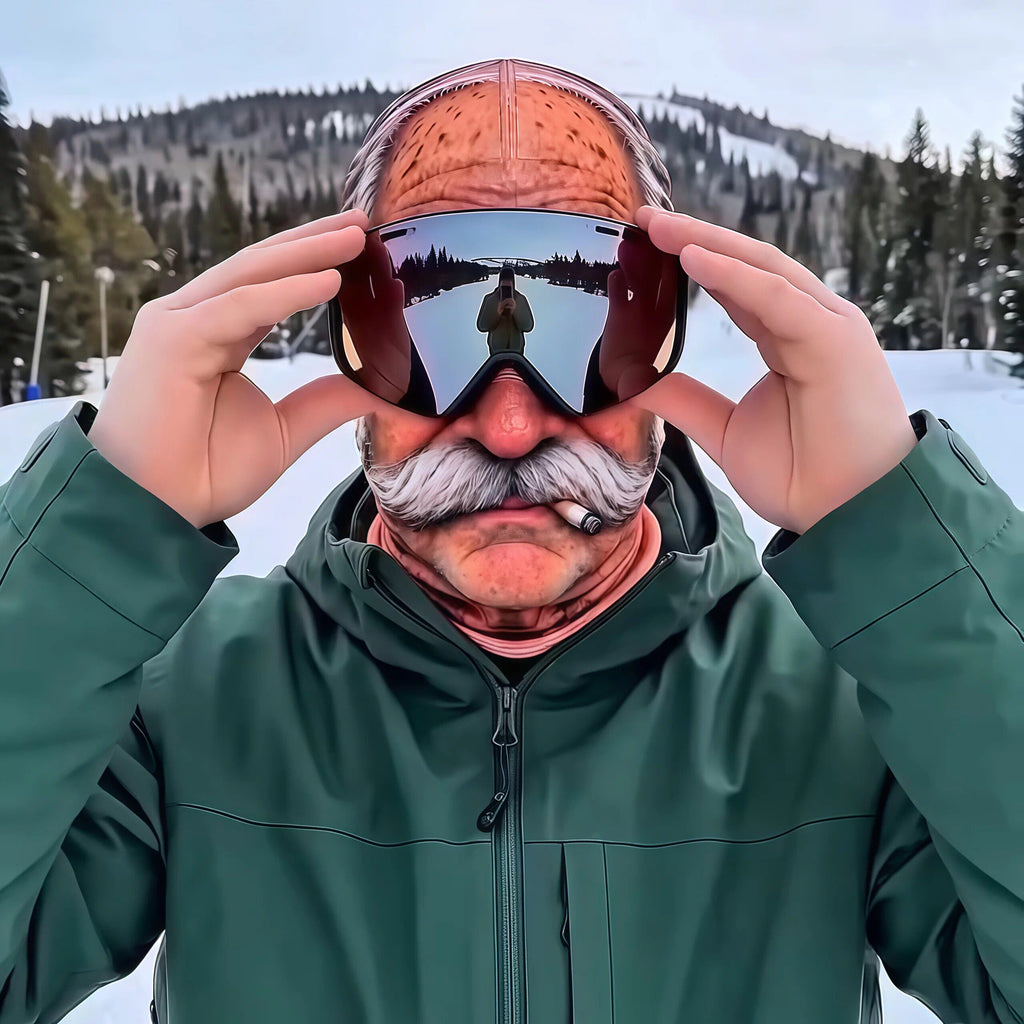 3D Realistic Old Man Print Funny Ski Face Cover Winter Windproof Cycling Full Face Mask